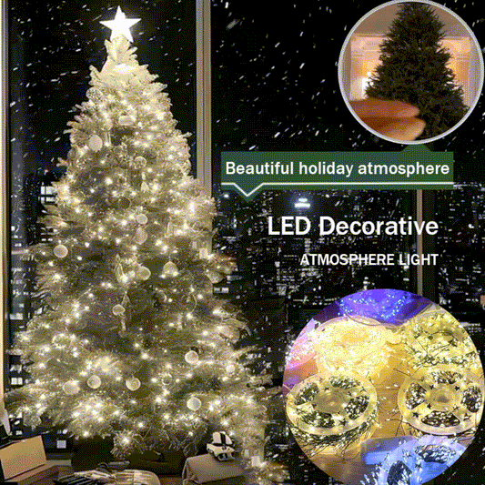 🎄Ранна коледна промоция - 50% отстъпка🎁 Медна светлинна гирлянда с ефект на фойерверки ✅