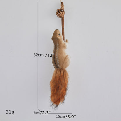 🐿️Коледна декорация: Реалистична украса с катерици – Перфектна за коледни елхи, търговски центрове, кафенета и креативни сцени!🎄