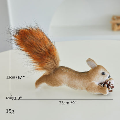 🐿️Коледна декорация: Реалистична украса с катерици – Перфектна за коледни елхи, търговски центрове, кафенета и креативни сцени!🎄