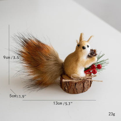 🐿️Коледна декорация: Реалистична украса с катерици – Перфектна за коледни елхи, търговски центрове, кафенета и креативни сцени!🎄