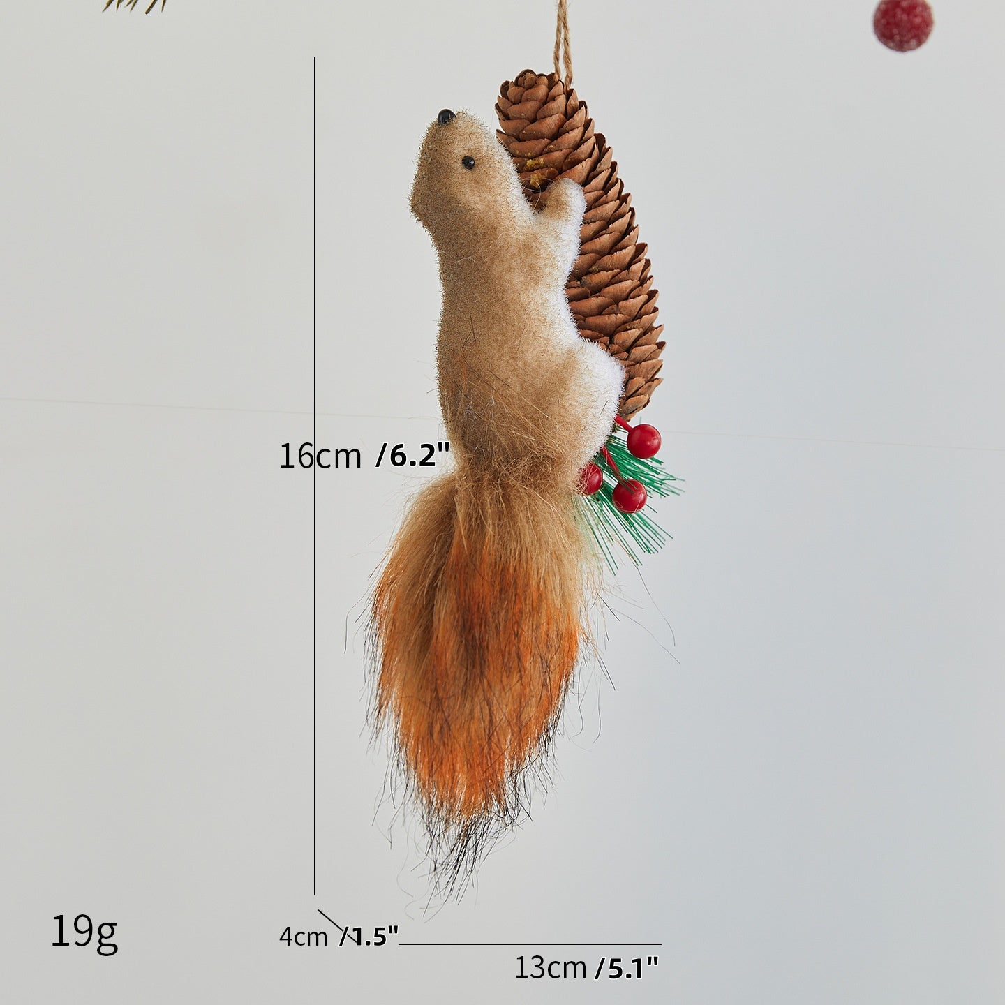 🐿️Коледна декорация: Реалистична украса с катерици – Перфектна за коледни елхи, търговски центрове, кафенета и креативни сцени!🎄